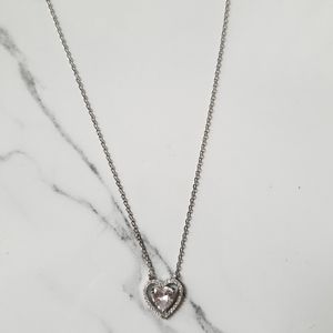 CZ Heart Stone Necklace